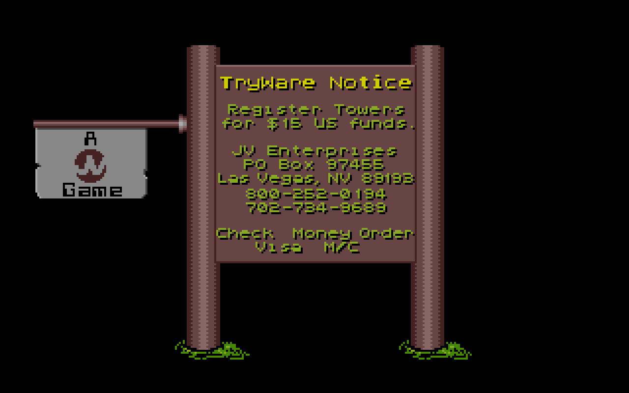Towers atari screenshot
